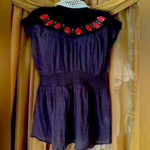 ANTHROPOLOGIE / FLOREAT (NWT) Bohemian Top-Size 4